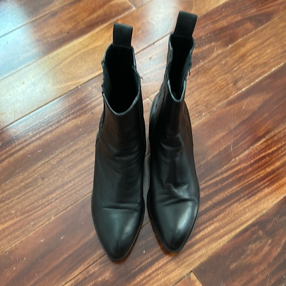 Alexander Wang Anouck Boot Black and Yellow Gold Metal Size 39.5 - Picture 2 of 15